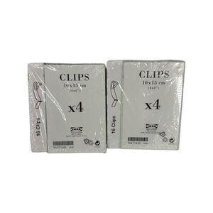 IKEA Set of 2 Glass Picture Frames Clips 4 x 6 qty 8 vintage 2002